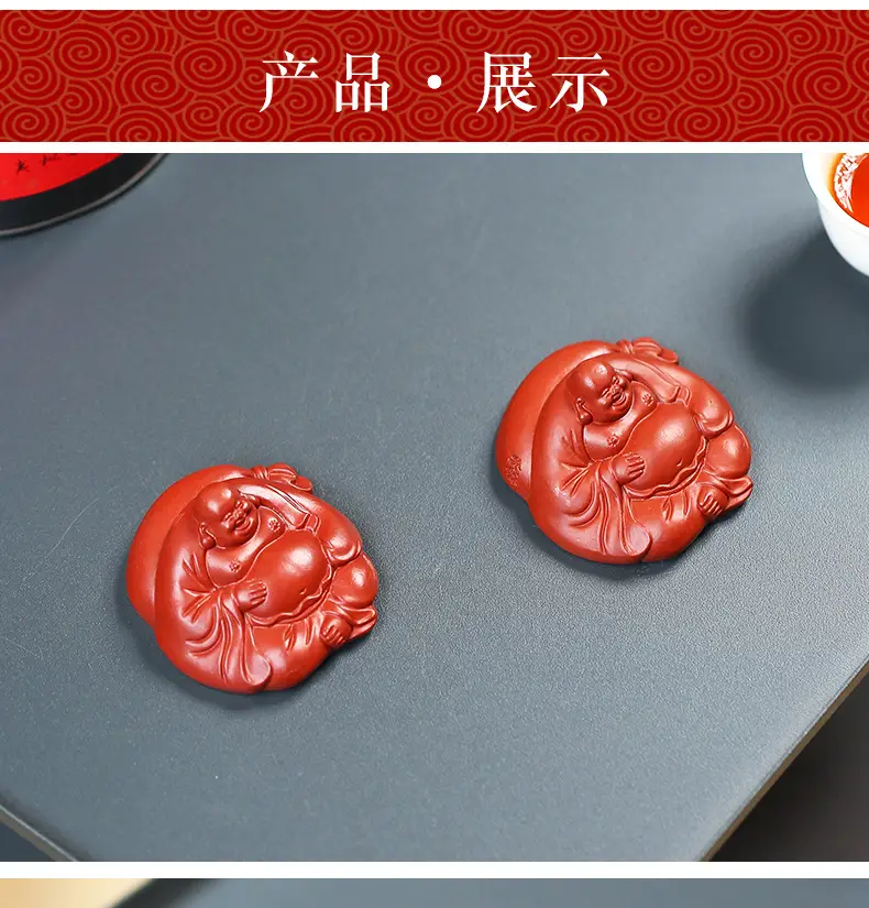 Yixing Buddha Sculpture Tea Pot Cover Set — feature 17