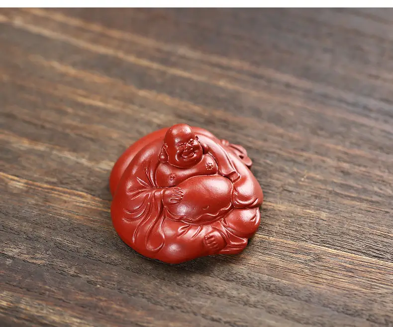 Yixing Buddha Sculpture Tea Pot Cover Set — feature 19