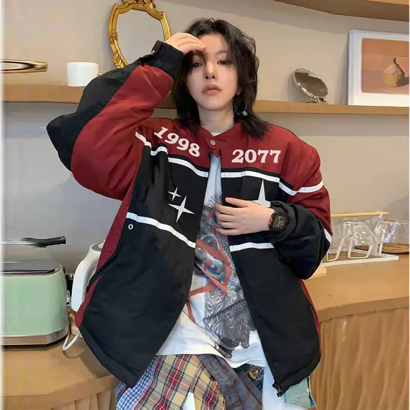 Women's American Retro Motorcycle Jacket Spring Ins
