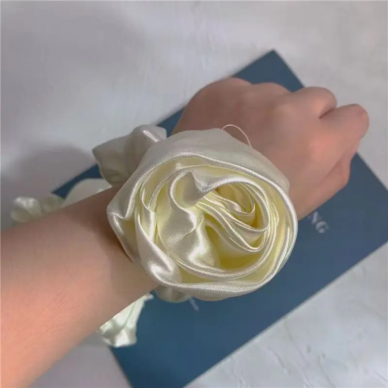 Satin Glossy Super Fairy Rose Hair Ties for Women - Image 7