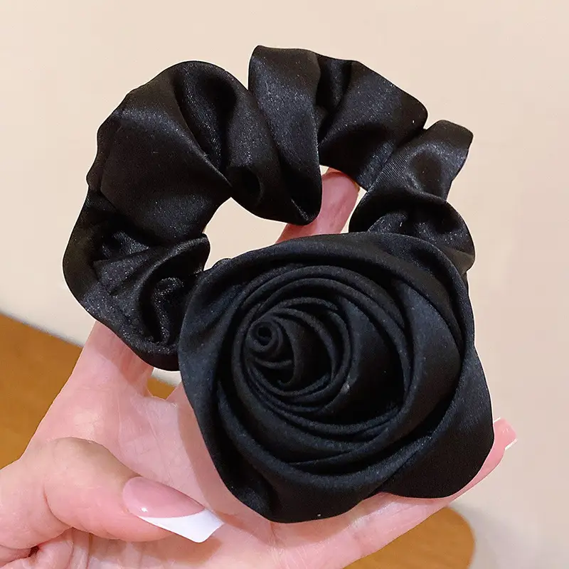 Satin Glossy Super Fairy Rose Hair Ties for Women - Image 2