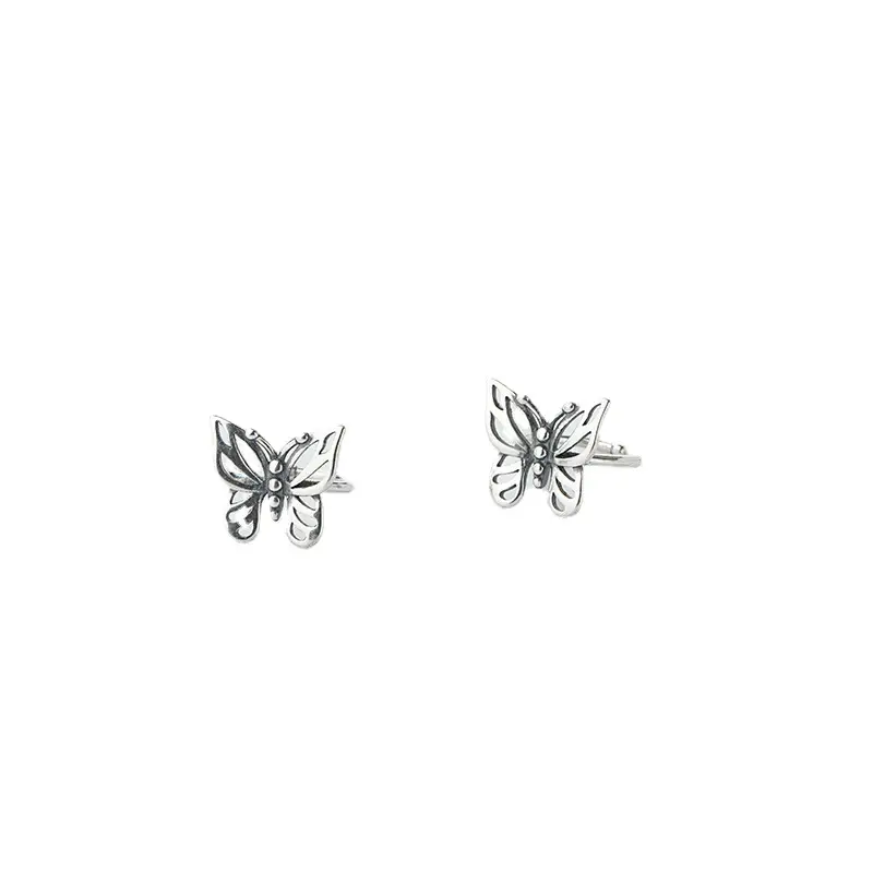 S925 Sterling Silver Butterfly Ear Clips for Women