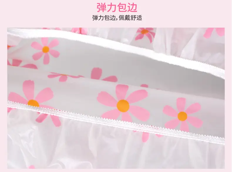 Meiliya Waterproof Shower Cap with Floral Design — feature 7