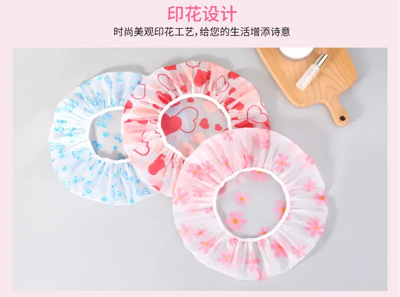 Meiliya Waterproof Shower Cap with Floral Design — feature 8