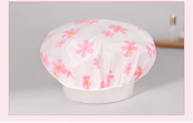 Meiliya Waterproof Shower Cap with Floral Design — feature 9