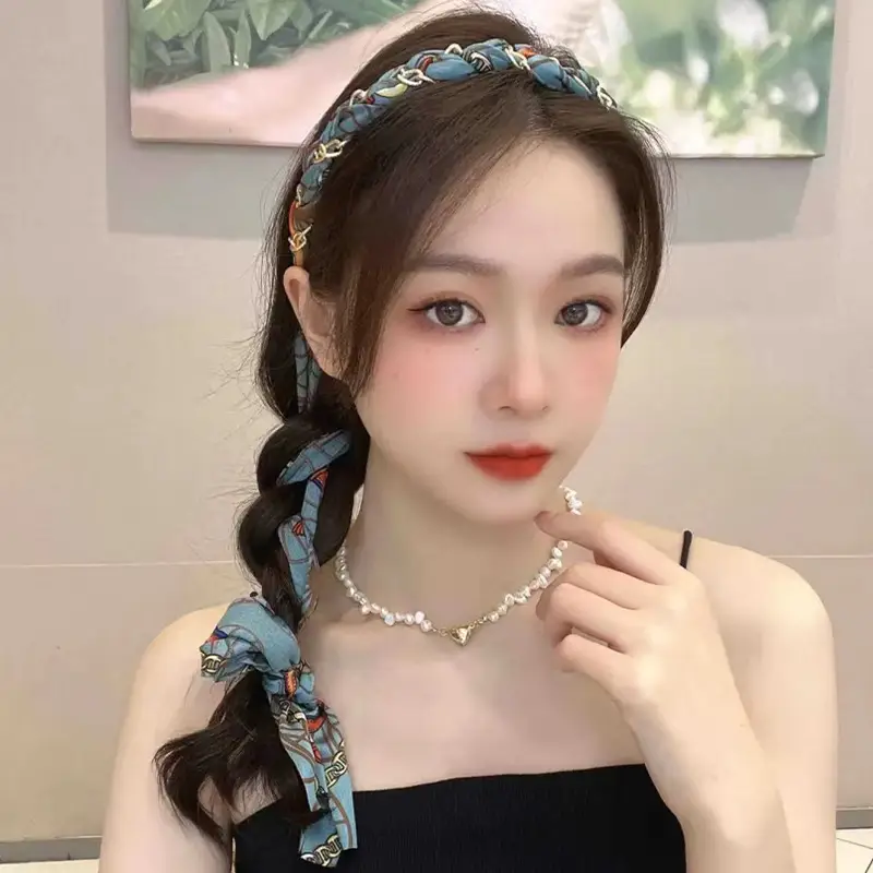 New Summer Braided Hair Headband with Bow