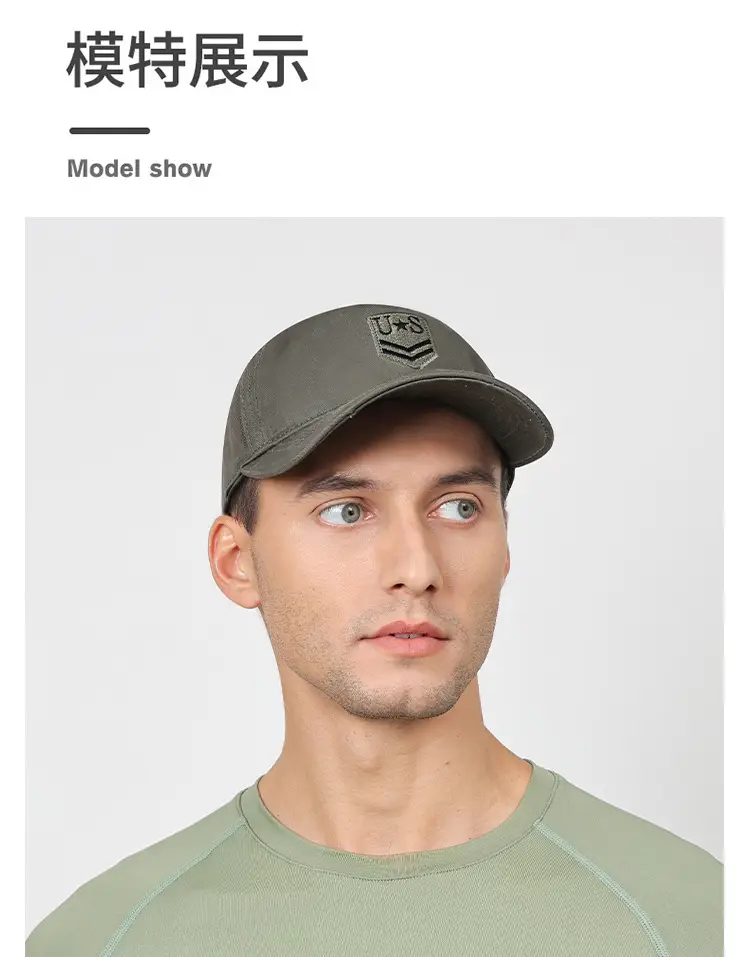 Men's Black Embroidered Baseball Cap with Logo — feature 8