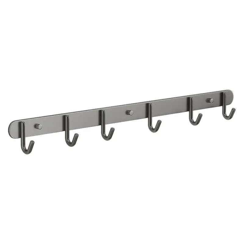 Gun Grey Aluminum Wall Hook Rack 5 Hooks - Image 7