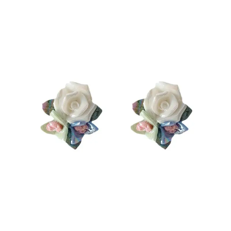 Artistic Ceramic Flower Earrings for Women - Image 5
