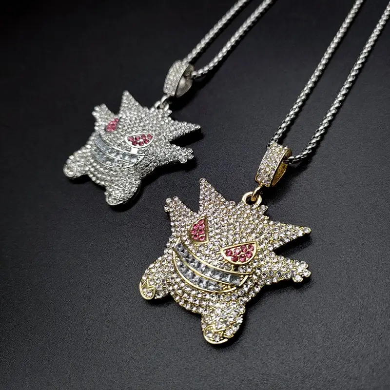 Korean Style Anime Diamond Cartoon Necklace for Men - Image 4