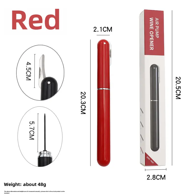 Cross-Border Stainless Steel Pen Vacuum Plug Opener Red Wine Champagne Bottle Opener - Image 2