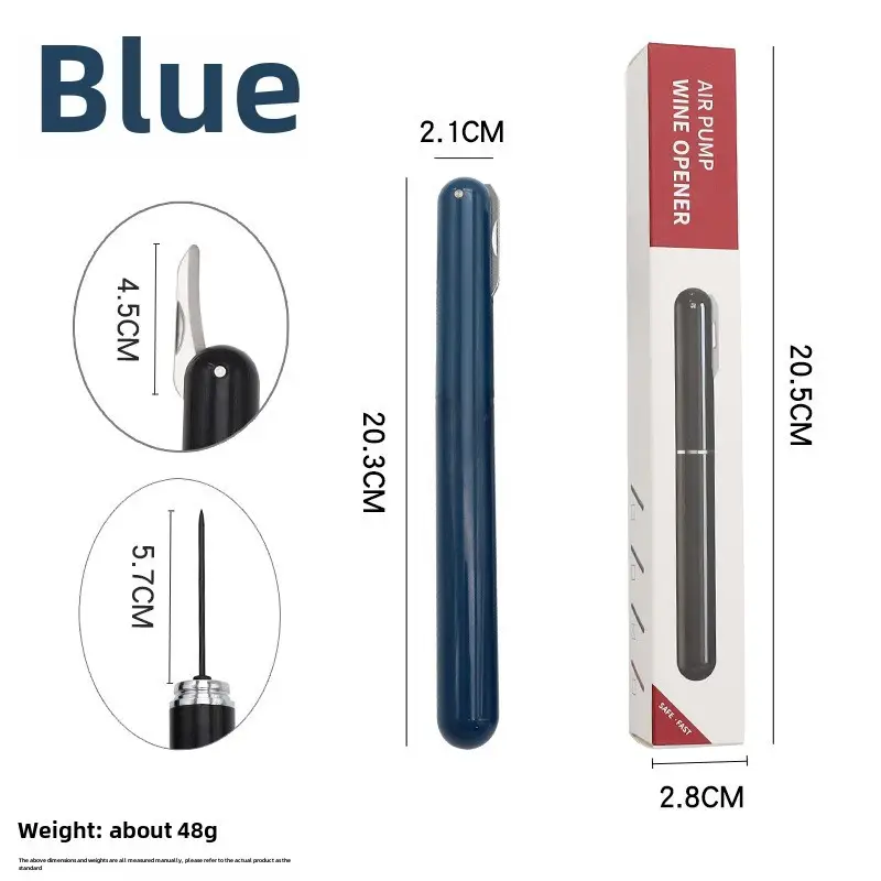 Cross-Border Stainless Steel Pen Vacuum Plug Opener Red Wine Champagne Bottle Opener - Image 3