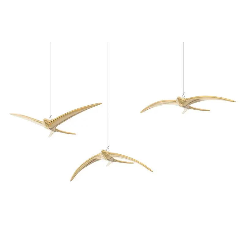 Electroplated Swallow Hanging Decor Gold Modern - Image 12