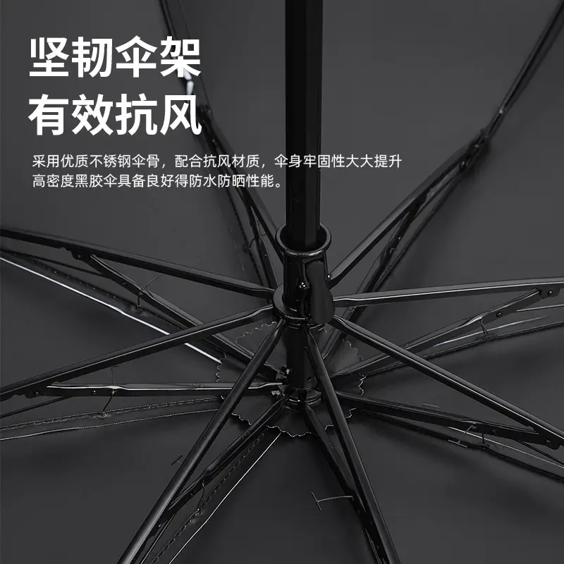 Men Women Dual Use UV Protection Folding Umbrella - Image 10