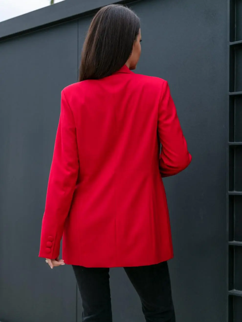 Women Pink Blazer Coat Set with Belt & Sunglasses — feature 18