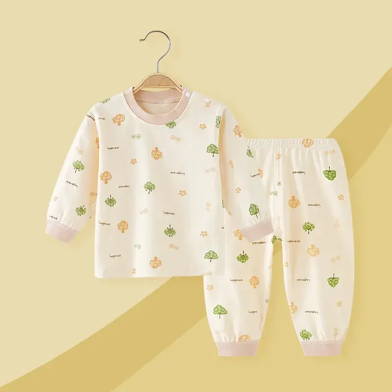 Baby Cactus Print Cotton Pajamas Set - Image 2