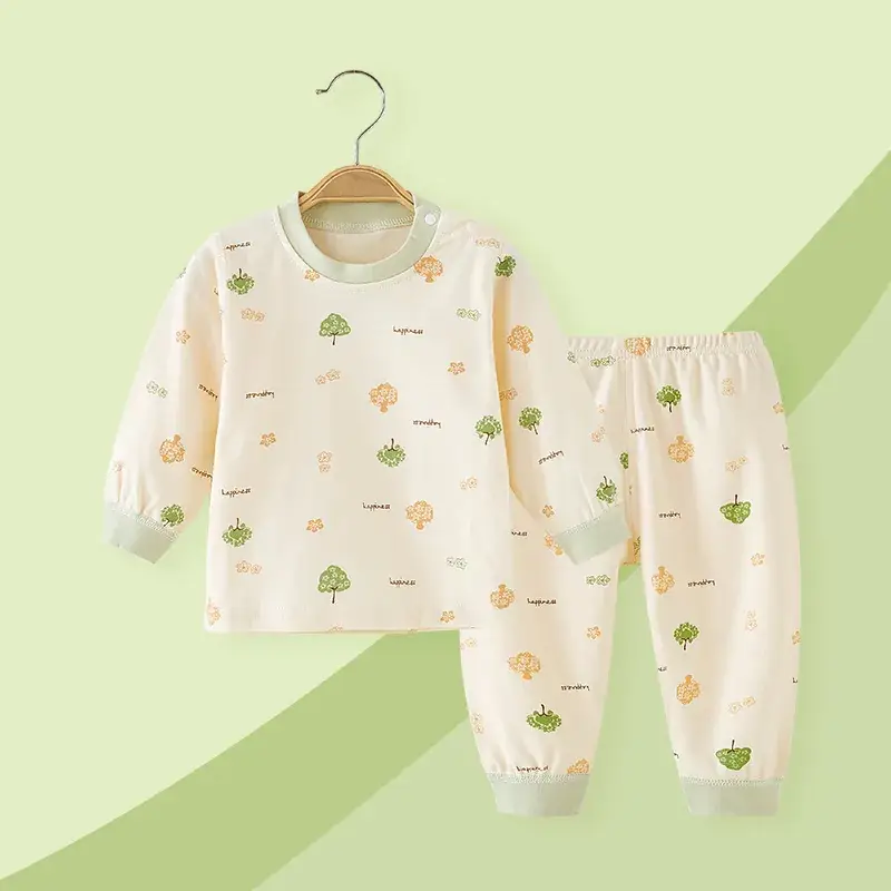 Baby Cactus Print Cotton Pajamas Set - Image 4