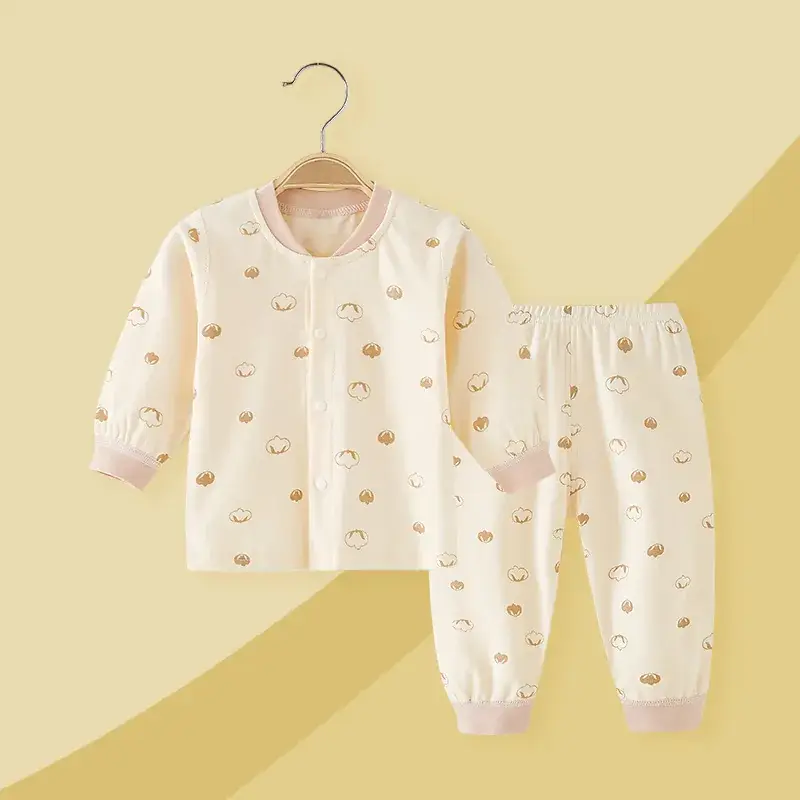 Baby Cactus Print Cotton Pajamas Set - Image 5