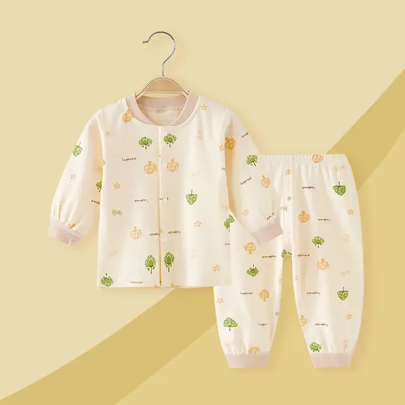 Baby Cactus Print Cotton Pajamas Set - Image 6