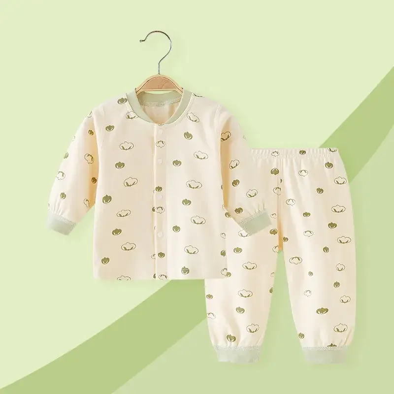 Baby Cactus Print Cotton Pajamas Set - Image 7