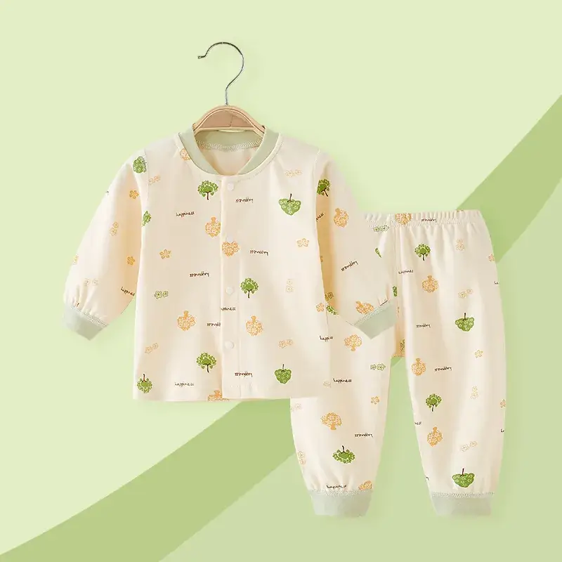 Baby Cactus Print Cotton Pajamas Set - Image 8