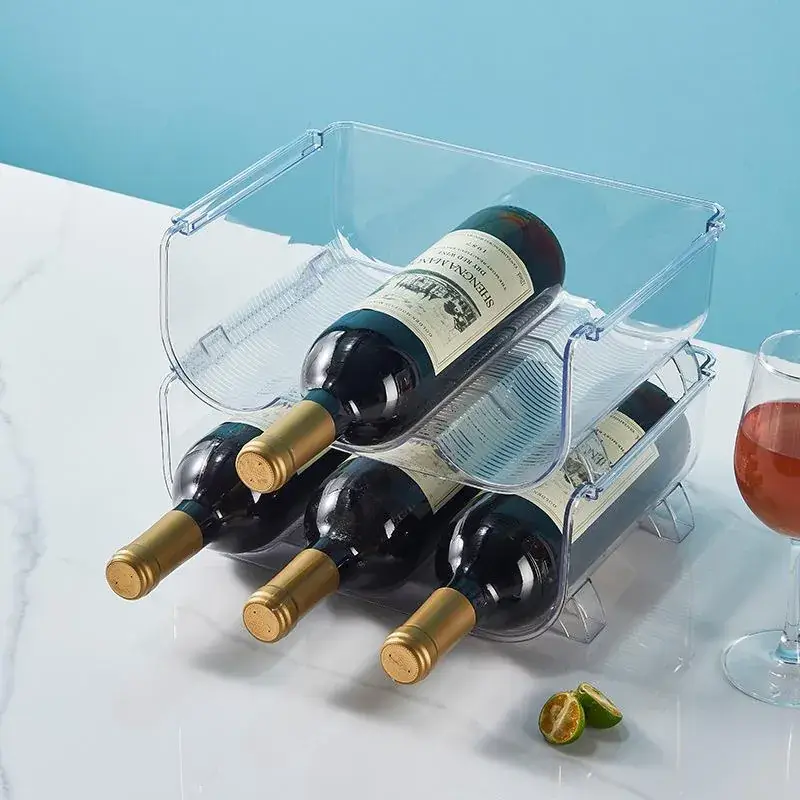 Clear Wine Rack for Refrigerator Storage - Image 7