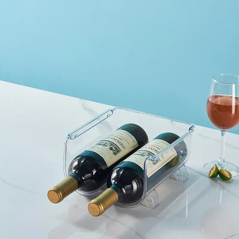 Clear Wine Rack for Refrigerator Storage - Image 2