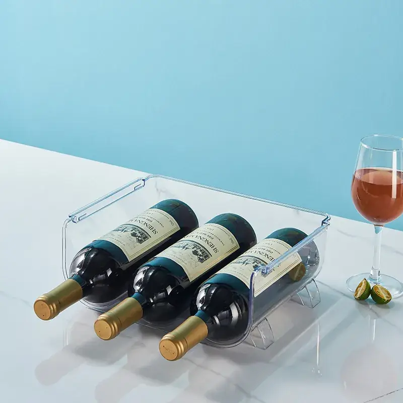 Clear Wine Rack for Refrigerator Storage - Image 3
