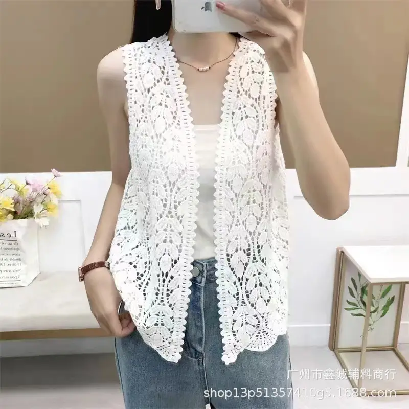 New Korean Style Hollow Crochet Vest Women's Knitted Vest