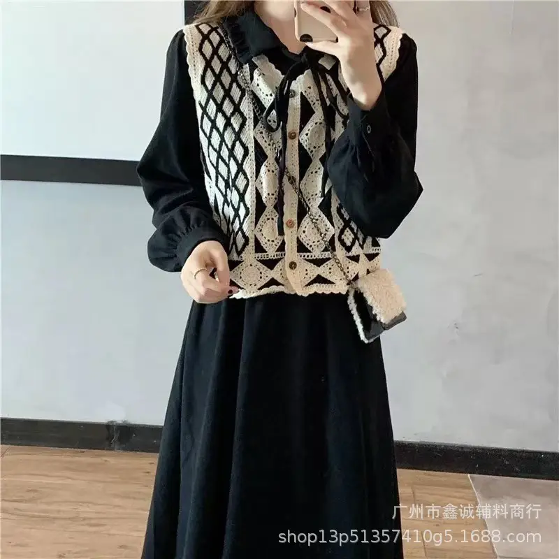 New Korean Style Hollow Crochet Vest Women's Knitted Vest