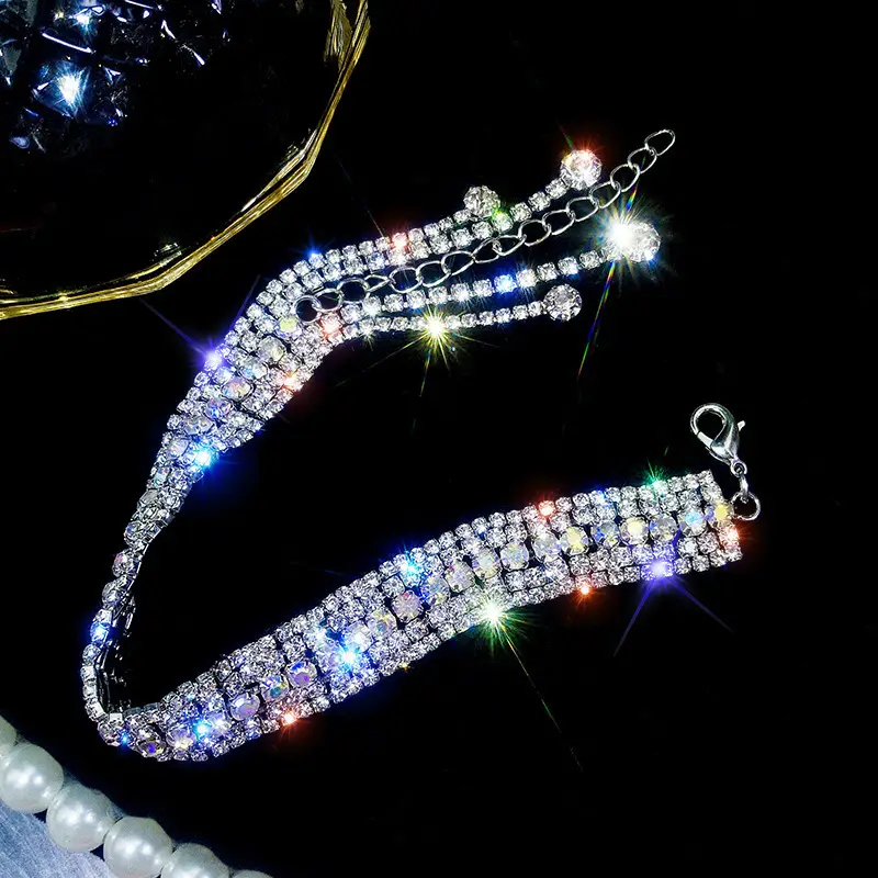 Emerald Square Diamond Bracelet Light Luxury Open Design - Image 17