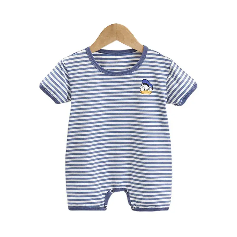 Baby Striped Short Sleeve Baby Boy Romper 100 Days - Image 6