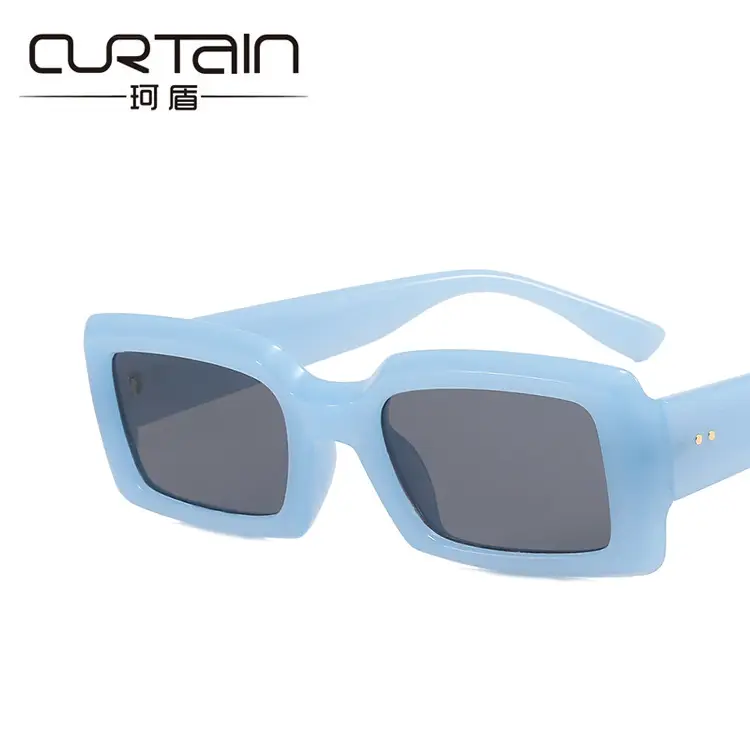 Kedun 2022 Square Sunglasses Blue Lightless - Image 13