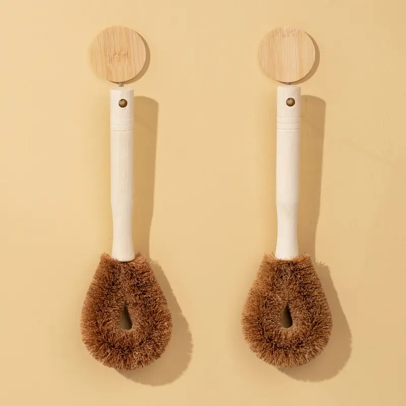 Yunlei Coconut Pot Brush Wooden Handle 75g - Image 5