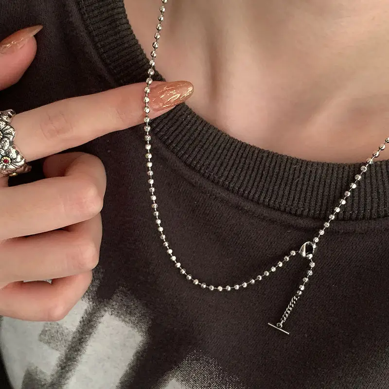 Gold & Silver Bead Chain Necklace 27g Adjustable - Image 16