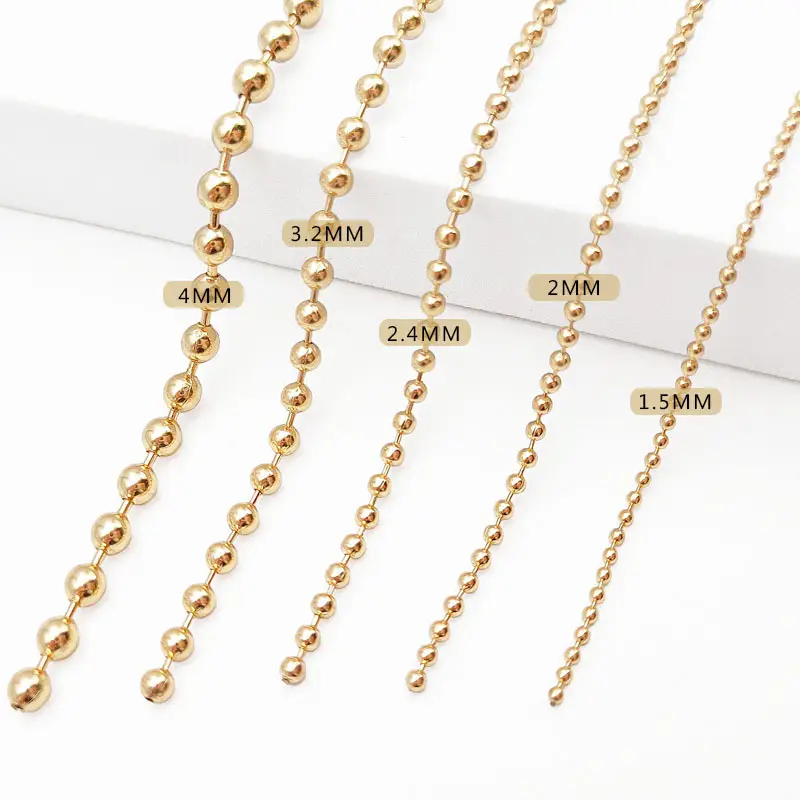 Gold & Silver Bead Chain Necklace 27g Adjustable - Image 17