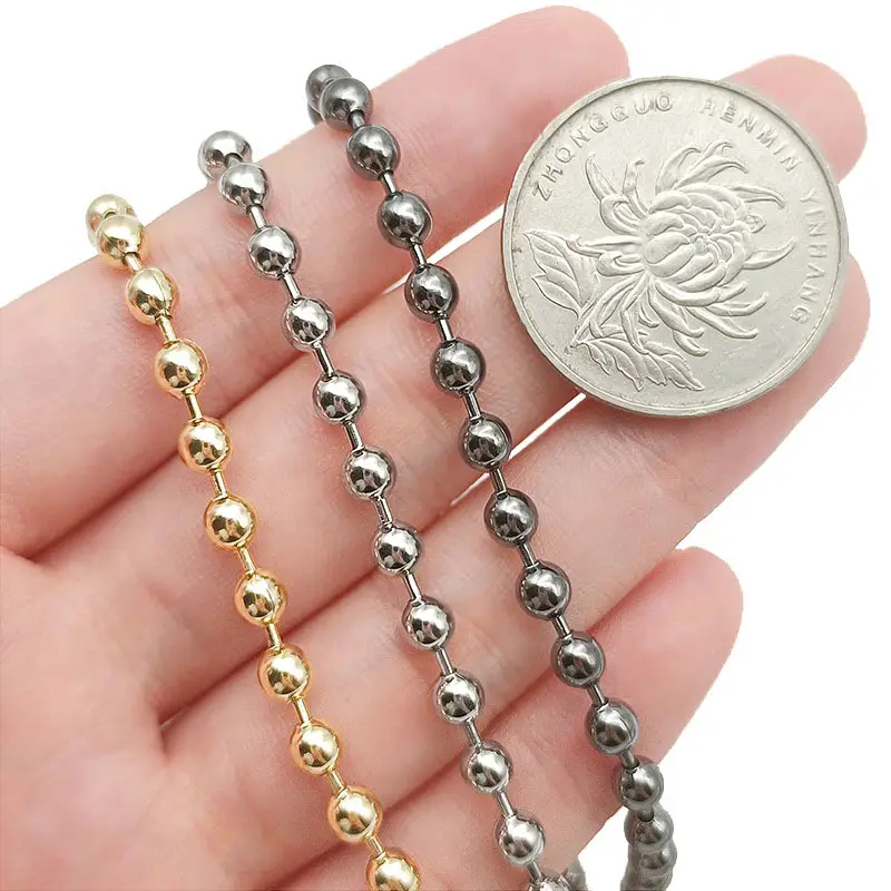 Gold & Silver Bead Chain Necklace 27g Adjustable - Image 18