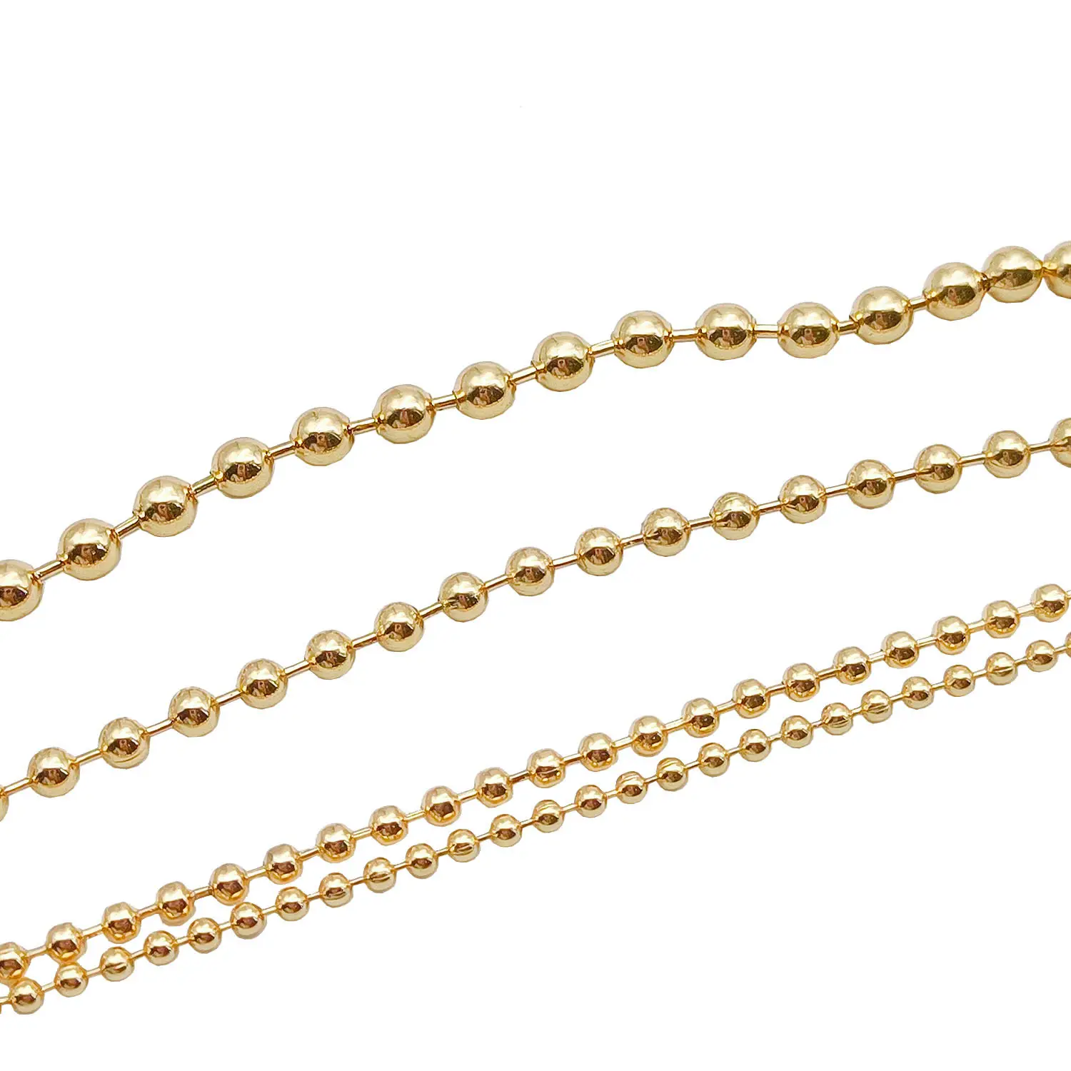 Gold & Silver Bead Chain Necklace 27g Adjustable - Image 19