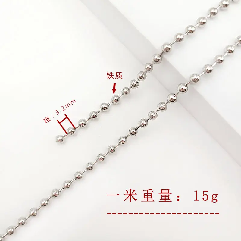 Gold & Silver Bead Chain Necklace 27g Adjustable - Image 10