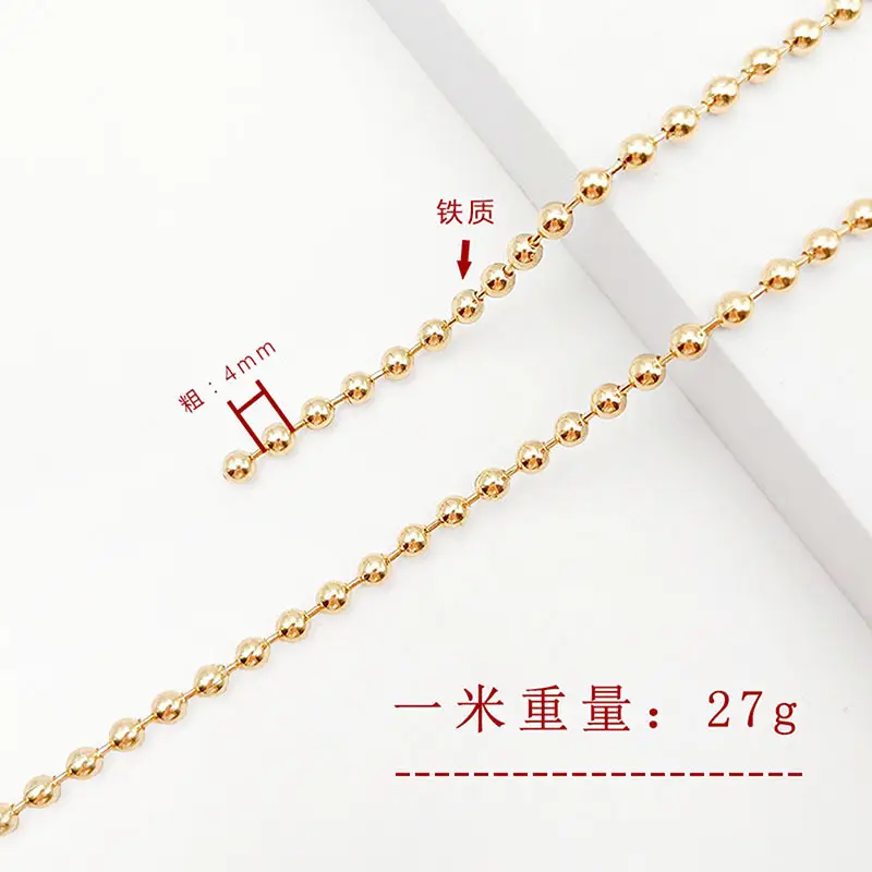 Gold & Silver Bead Chain Necklace 27g Adjustable - Image 12