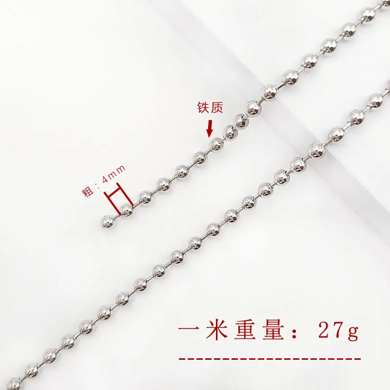 Gold & Silver Bead Chain Necklace 27g Adjustable - Image 13