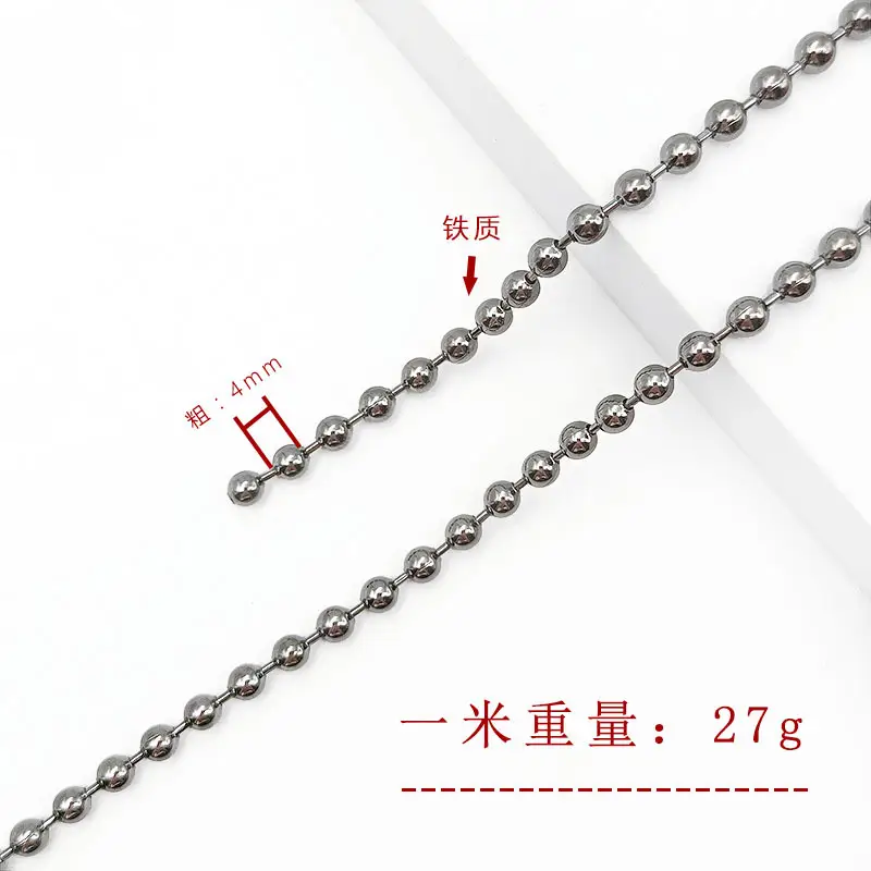 Gold & Silver Bead Chain Necklace 27g Adjustable - Image 14