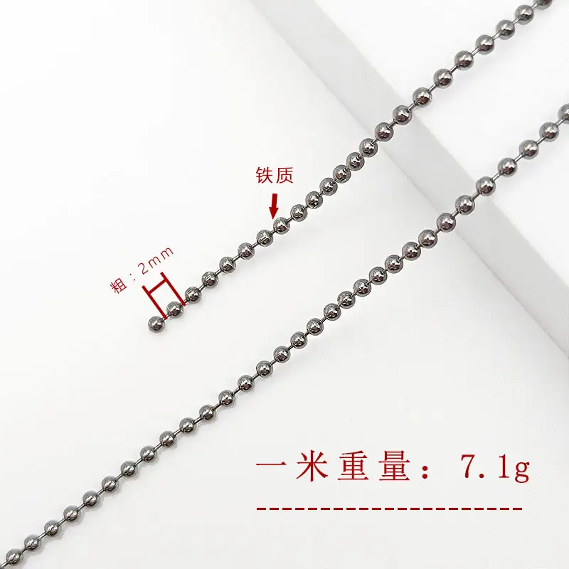 Gold & Silver Bead Chain Necklace 27g Adjustable - Image 5