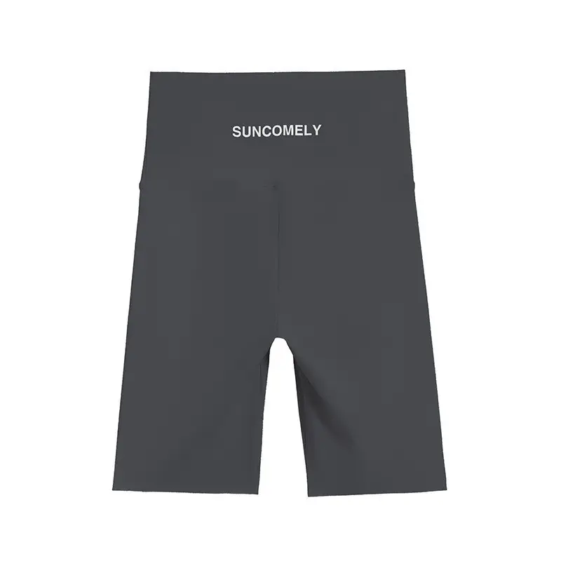 Sharkskin Five-Point Leggings Women Anti-Exposure Thin Summer Yoga Shorts Gray - Image 9