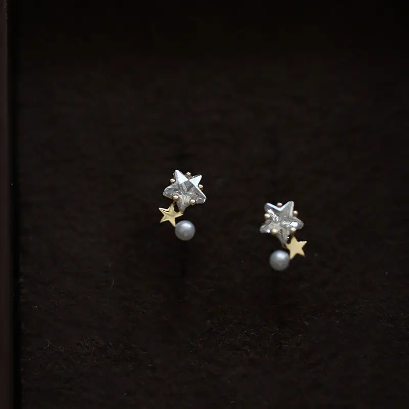 Star Pearl Earrings for Women S925 Sterling Silver - Image 2