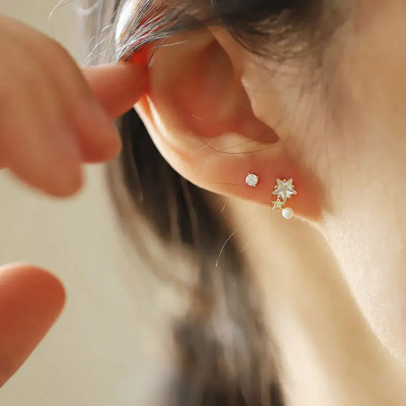 Star Pearl Earrings for Women S925 Sterling Silver - Image 4