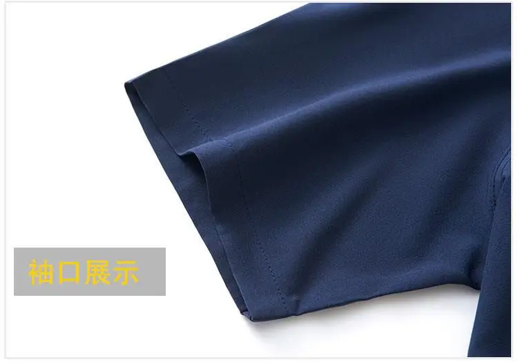 Middle-aged Men Ice Silk Lapel Short Sleeve Shirt — feature 14