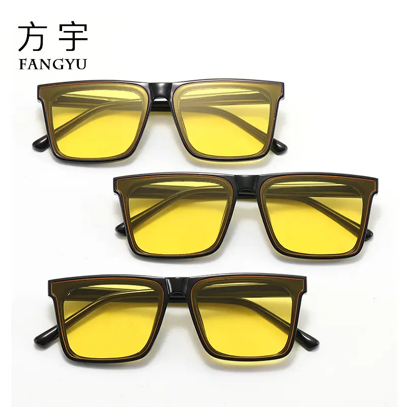 Men's Polarized UV400 Sunglasses Black Yellow - Image 5