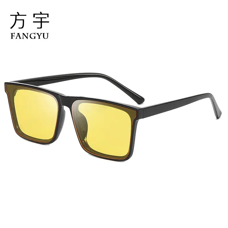 Men's Polarized UV400 Sunglasses Black Yellow - Image 2