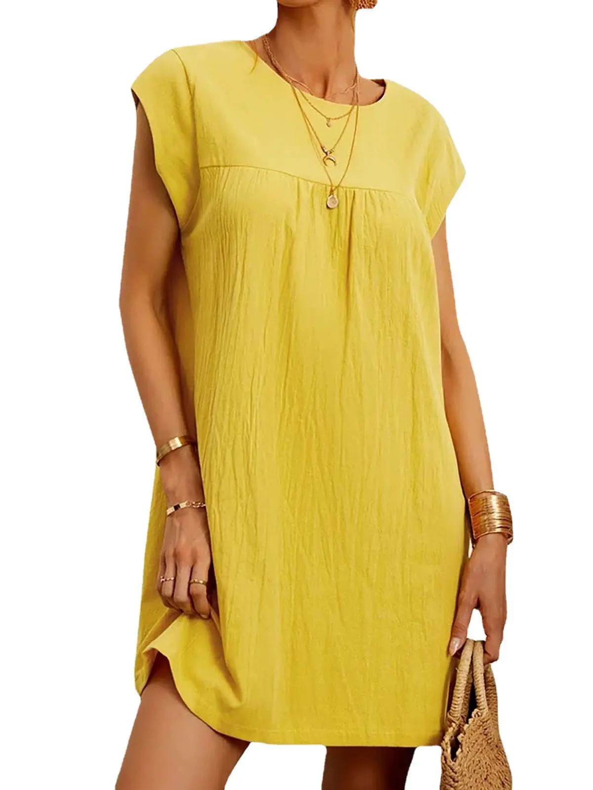 Cross-Border 2024 Pure Cotton Linen Jumpsuit Grey - Image 9